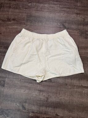 Rhythm. Cream Elastic-Waist Athletic Shorts